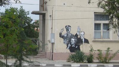 Businesswoman Manouela Kostadinova suggested the Dubai Ruler as a subject to artists Katarzyna and Ventsislav Piriankov, who have painted about 150 murals. Courtesy Bojana Stoianova