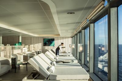 Sunroom with large external-facing windows. Photo: PONANT/Gilles Trillard