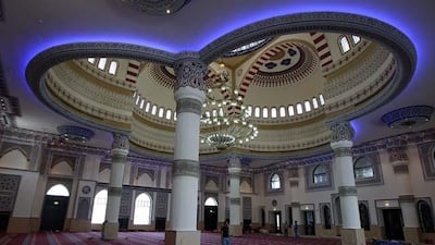 The interior of the completed Al Farooq mosque in Al Safa area in Dubai.