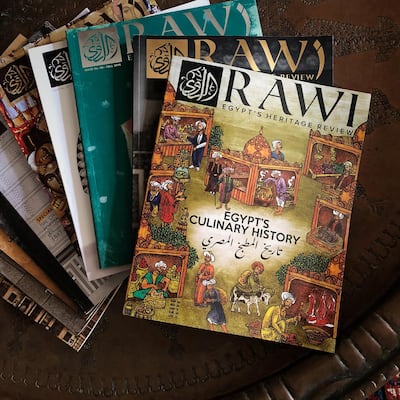 'Rawi' is an cultural publication focused on Egyptian heritage. Yasmine El Dorghamy