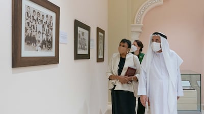 Ruler of Sharjah receives the President of the US Library of Congress. Photo WAM