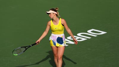 A frustrated Elina Svitolina. AFP