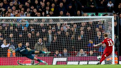 Harvey Elliott scores the winning penalty. PA