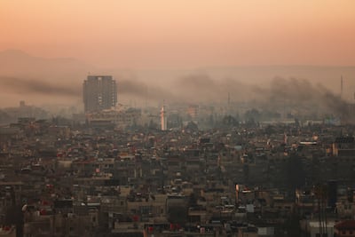 Sunrise on New Year's Day in Damascus, weeks after the ousting of president Bashar Al Assad. Reuters