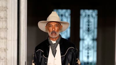 A model at the show. AP