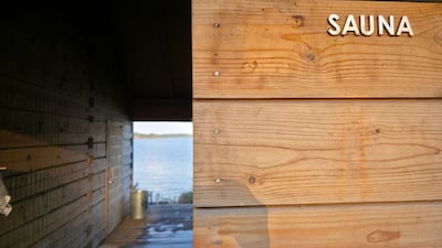 An outdoor sauna with pristine views is a place where difficult conversations can begin. Mohamad Ali Harisi / The National