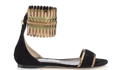 Sandals, Dh3,650, Jimmy Choo. Courtesy Jimmy Choo