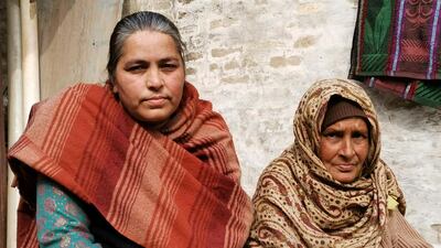 Gurmeet Kaur, 75, and her daughter-in-law Sukhvir Kaur, 40, at their home in Rauni village in district Ludhiana in Punjab. Gurmeet’s son Balwinder Singh has been taking part in protests in New Delhi against India's farm laws. All photos: Taniya Dutta for The National