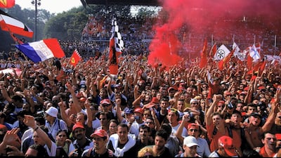 Tifosi storm the track in 2000. Allsport