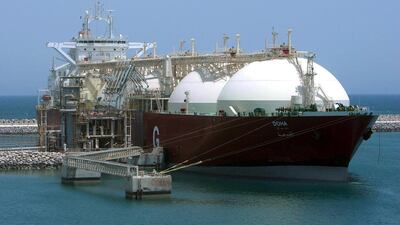 A gas tanker is filled at Ras Laffan near Doha. The UAE imports about 2 billion cubic feet per day of gas from Qatar through the Dolphin pipeline. Tim Brakemeier / picture-alliance / dpa / AP Images