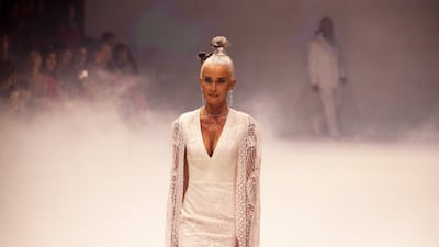 The largely all-white collection was said to be inspired by a need for peace.