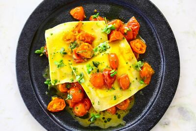 Ravioli dish. Courtesy All'Onda Dubai.