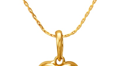Heart pendant necklace, Dh250, Tanishq. Photo: Tanishq