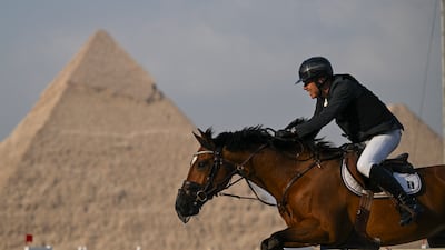 Norwegian show jumping rider Geir Gulliksen competes at the Longines Global Champions Tour, in Giza, Egypt. EPA