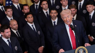 President Donald Trump welcomes the reigning Major League Soccer champions Inter Miami CF, featuring star Lionel Messi, in the White House. Reuters