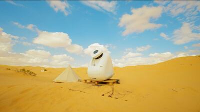 Kumulus's Amphore machine operating in a desert. Photo: Kumulus