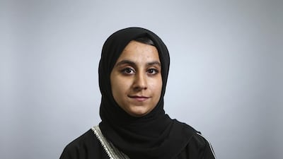 Marwa Al Bloshi, from Dubai, is photographed at the Ministry of Education in Dubai. Sarah Dea / The National