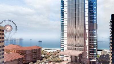 Dubai Properties is unveiling its 1/JBR development at Cityscape Global. Courtesy Dubai Properties