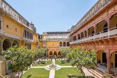 Courtyard at Chanoud Garh. Courtesy Chanoud Garh