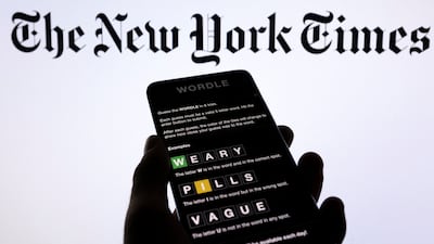 The 'New York Times' has bought the browser-based word puzzle, Wordle, for 'an undisclosed price in the low seven figures'. Reuters