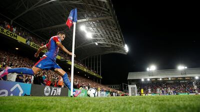 Crystal Palace ,idfielder Luka Milivojevic takes a corner. Reuters