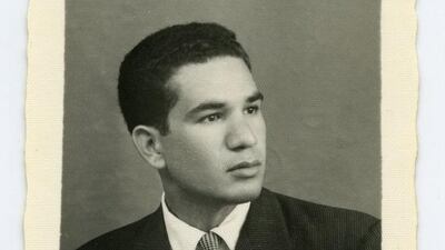 Jaballa Matar was an 18-year-old student at the Teachers’ College of Cyrenaica in Benghazi and the co-editor of its literary journal, The Scholar, when this photo was taken in 1957. He was taken from the family's Cairo apartment in the 1990s and has not been heard of since. Courtesy Hisham Matar.