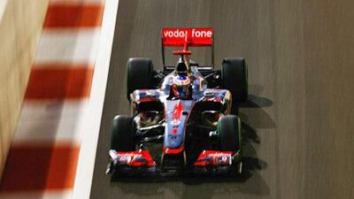 Jenson Button of Great Britain and McLaren-Mercedes.