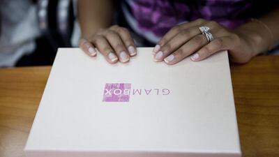 Glambox delivery in Dubai (Razan Alzayani / The National)
