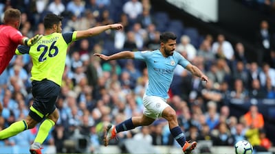 Striker: Sergio Aguero (Manchester City) – His 13th City hat-trick included two superb finishes, continued his fine start to the season and condemned Huddersfield to a 6-1 thrashing. Getty Images