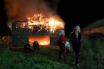 Jack O'Connell, right, plays the film's villain, Sir Lord Jimmy Crystal. Photo: Sony