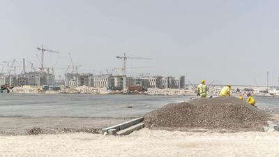 Construction at the Expo 2020 site in Dubai South. All photos by Antonie Robertson / The National