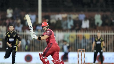 Sindhis opener Shane Watson in batting action during Season 2 of the T10 League in Sharjah last week. Chris Whiteoak / The National