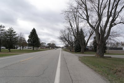 The main strip of Bad Axe, Michigan, a town of just over 3,000 people. Willy Lowry for The National