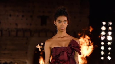 A model walks the runway during the Christian Dior Cruise 2020 show. Getty Images