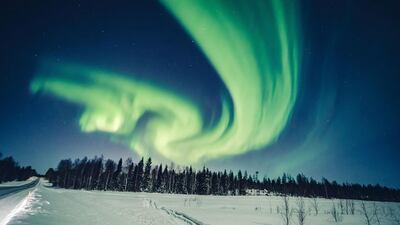 An aurora is seen in the sky in Rovaniemi, Finland. Reuters