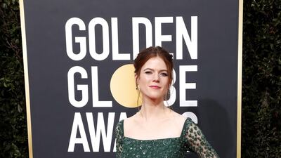 Rose Leslie wears a creation by Elie Saab. EPA