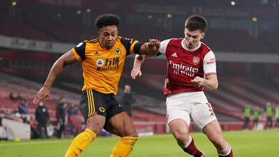 Kieran Tierney 5 - It was a difficult night’s work for the normally classy full-back who struggled to contain the energy of Adama Traore and the trickery of Podence and failed to provide his side with any real attacking support on the left flank. Reuters