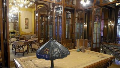 View of a room in Hotel Solvay, an Art Nouveau house designed by Victor Horta, in Brussels. AFP