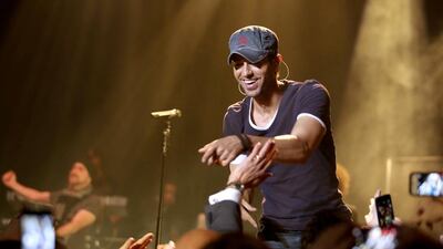 Enrique Iglesias charmed the crowd gathered for a gala dinner at the Wang Theatre to celebrate Emirates Airline’s inaugural flight to Boston. Courtesy Emirates Airline