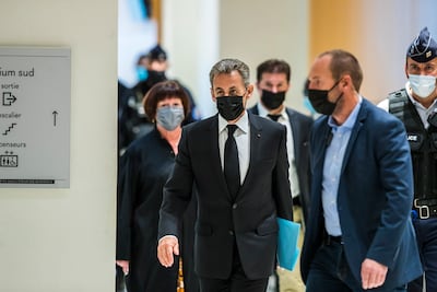 A Paris court sentenced Mr Sarkozy to a year in prison for illegally funding his later unsuccessful 2012 re-election campaign but allowed him to serve his sentence at home. EPA