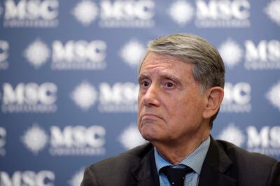 Founder and president of Italian Mediterranean Shipping Company (MSC) Gianluigi Aponte. Lionel Bonaventure / AFP