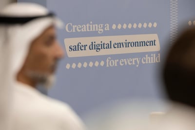 The UAE recently became the first Arab nation to ban under-15s from using social media. Antonie Robertson / The National