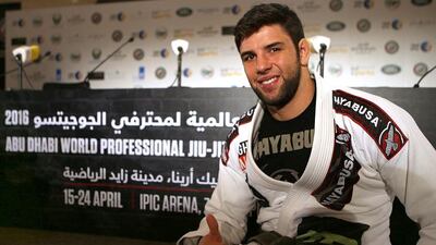 Marcus Almeida shown at the press conference ahead of the 2016 Abu Dhabi World Professional Jiu-Jitsu Championship last week. Ravindranath K / The National / April 12, 2016