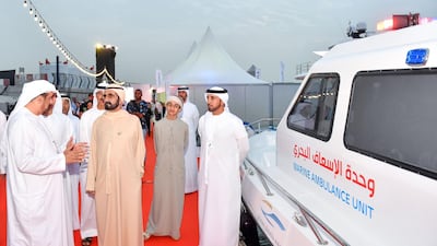 Sheikh Mohammed bin Rashid visited the Dubai International Boat Show.