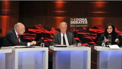 The moderators at The Doha Debates.