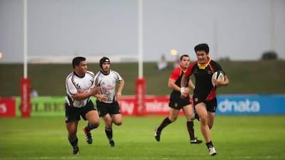 The UAE team did most of the chasing against Belgium at The Sevens.