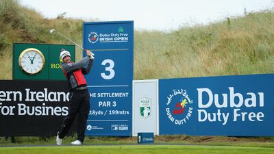 Peter Uihlein in action during practice ahead of the Dubai Duty Free Irish Open at Portstewart Golf Club on July 4, 2017 in Londonderry, Northern Ireland.