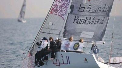 The all-femle Al Thuraya Bank Muscat crew on their way to Abu Dhabi.