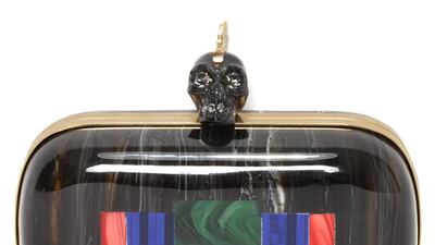 Clutch: Dh9,665, Alexander McQueen. Courtesy Alexander McQueen