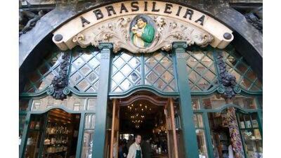 A Brasileira, in the district of Chiado, is one of Lisbon's best-known cafes. Alamy